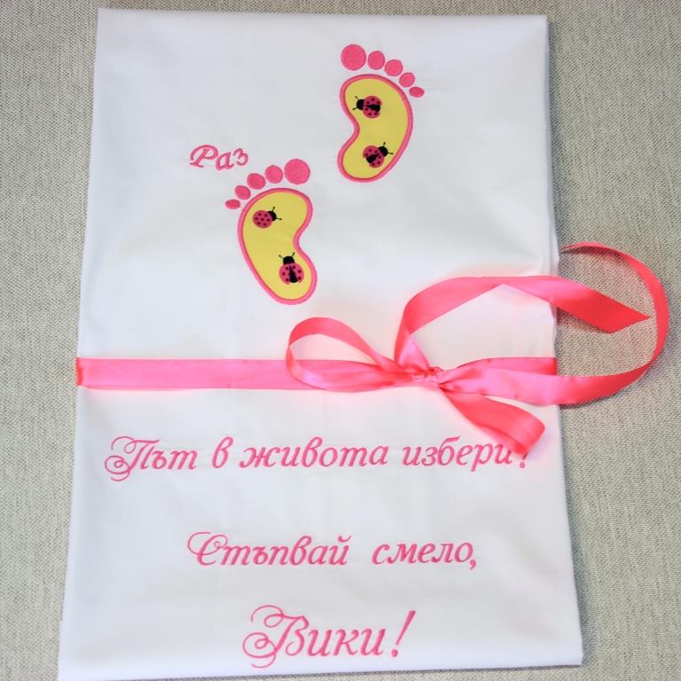 ПЛАТНО ЗА ПРОЩЪПУЛНИК  С КАЛИНКИ ЦВЕТЯ ЗА ВИКИ